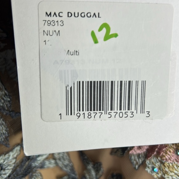 MAC DUGGAL 79313 NWT Embroidered Spaghetti Strap Trumpet Gown - Picture 12 of 15